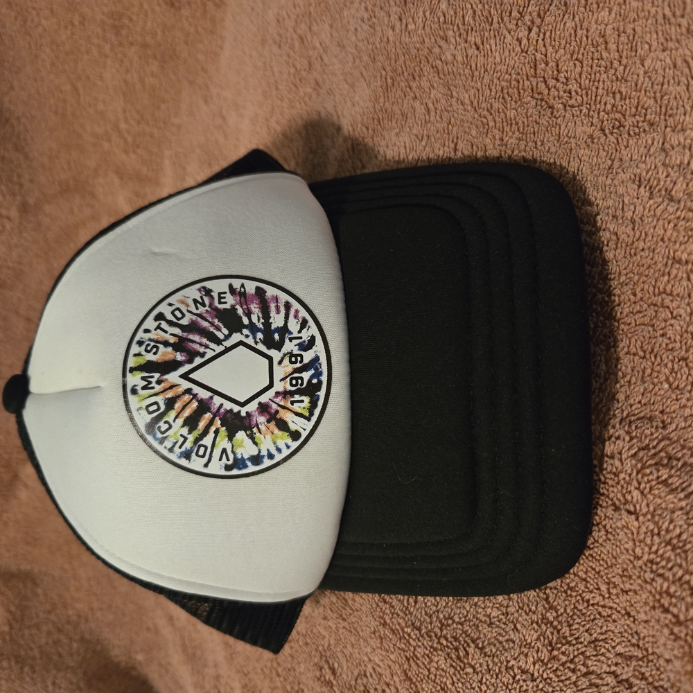 White and Black Trucker Hat with Colorful Logo